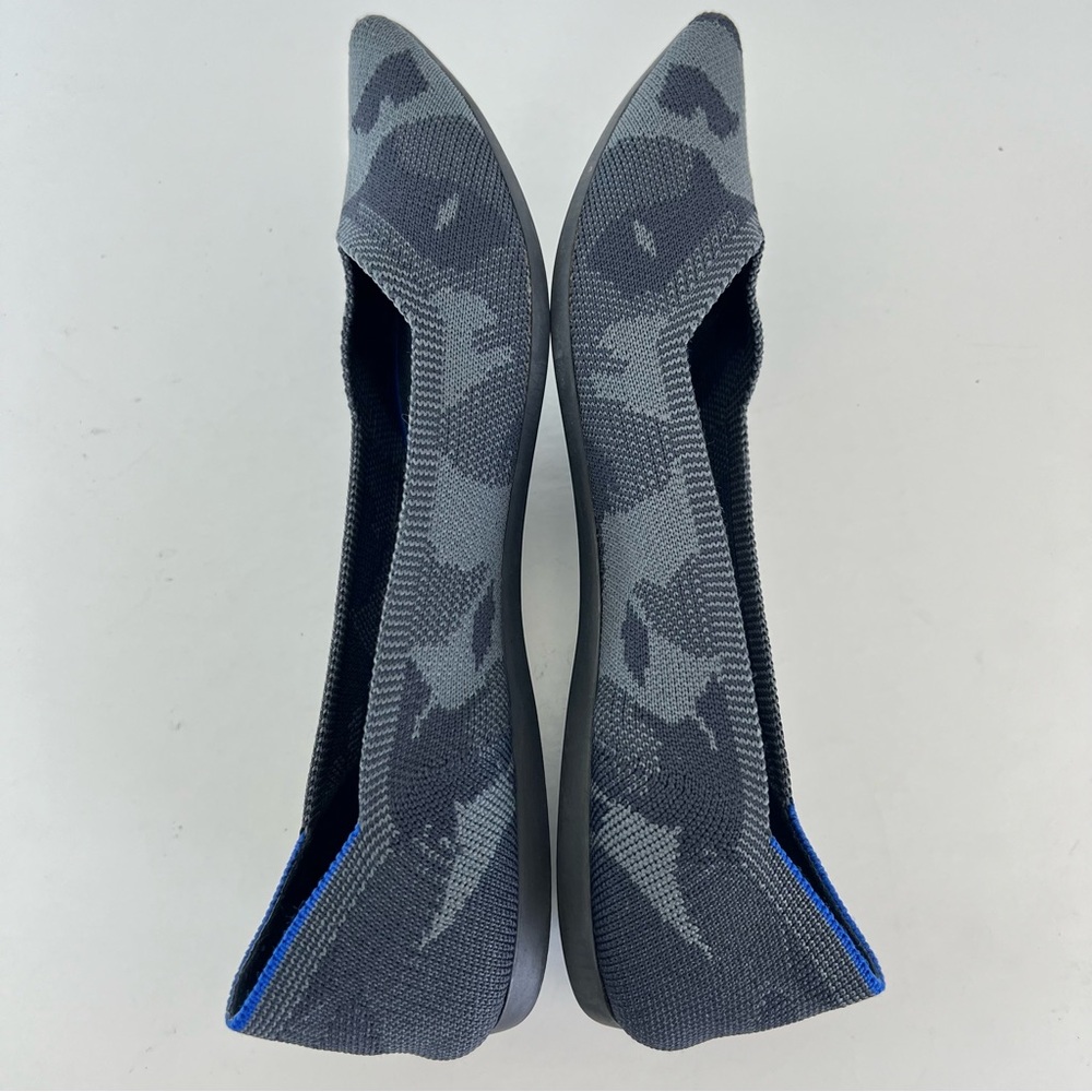 ROTHY’S The Point Gray Camouflage Print Pointed Toe Slip On Ballet Flats Sz 9.5 - Picture 8 of 13